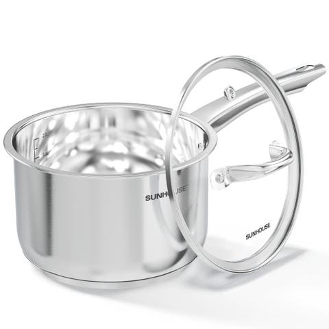 Sunhouse Classic 3 Quart Stainless Steel Saucepan