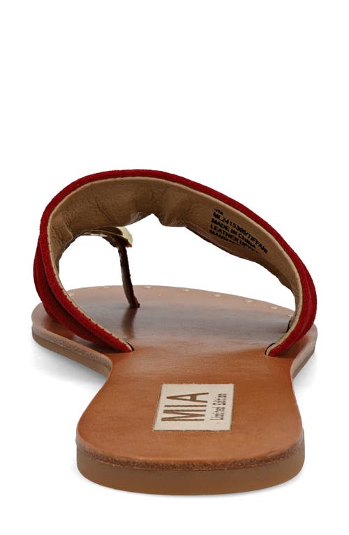 Mia Tiffani Slide Sandal In Red