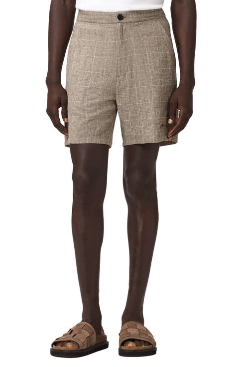Keal Glen Plaid Linen Blend Shorts