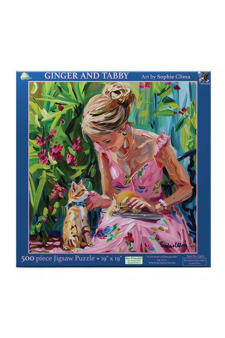 Ginger and Tabby 500 piece Jigsaw Puzzle for Adults, Alternate, color, Multicolor