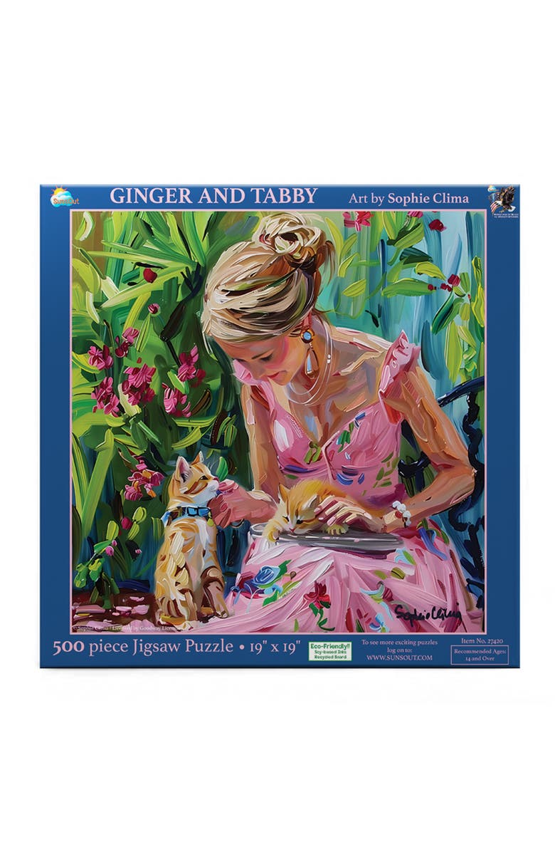 Sunsout Ginger and Tabby 500 piece Jigsaw Puzzle for Adults, Alternate, color, Multicolor