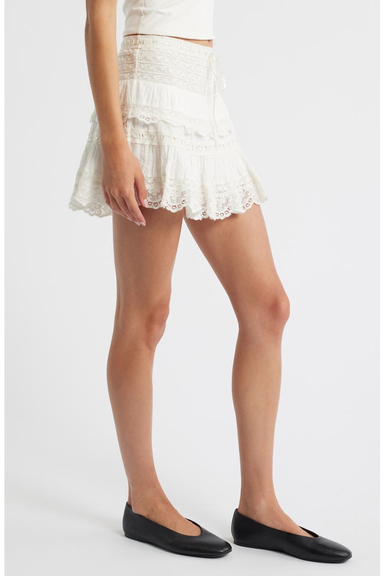 Delphie Lace Miniskirt, Alternate, color, OFF WHITE