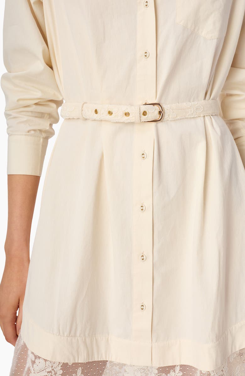 CAMI NYC Niveen Belted Shirtdress, Alternate, color, Macadamia
