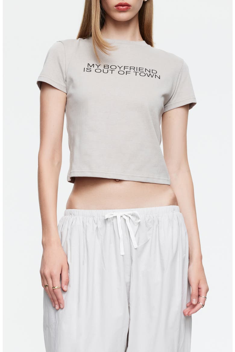 Boyfriend Graphic Baby Tee, Main, color, ASH