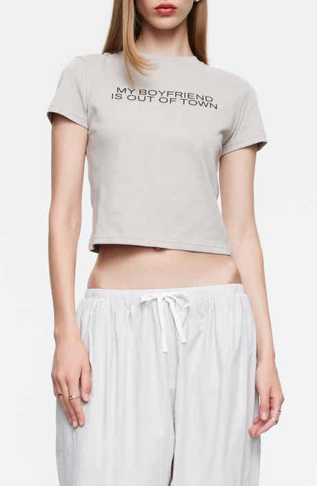 LIONESS Boyfriend Graphic Baby Tee