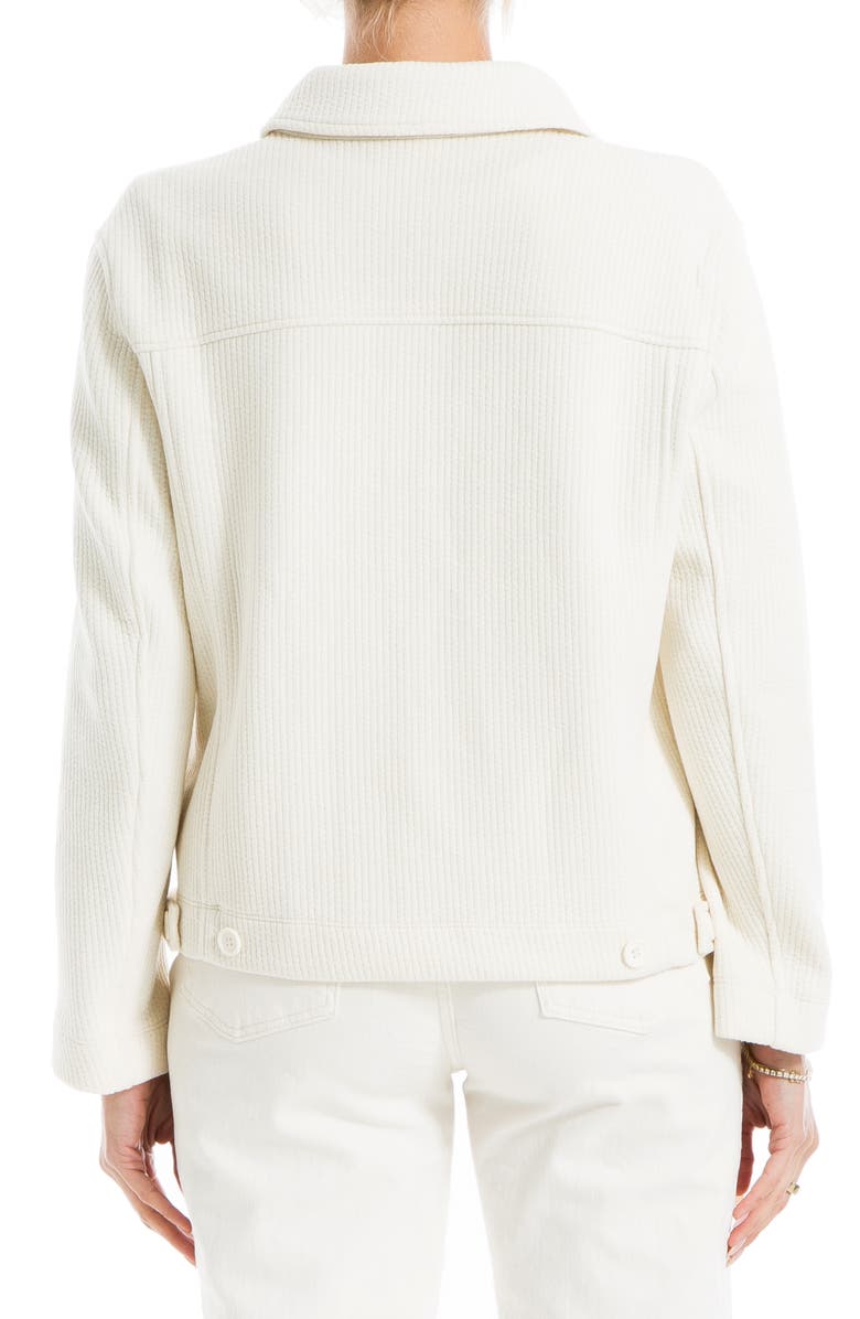 MAX STUDIO Ribbed Crop Shirt Jacket, Alternate, color, Ecru