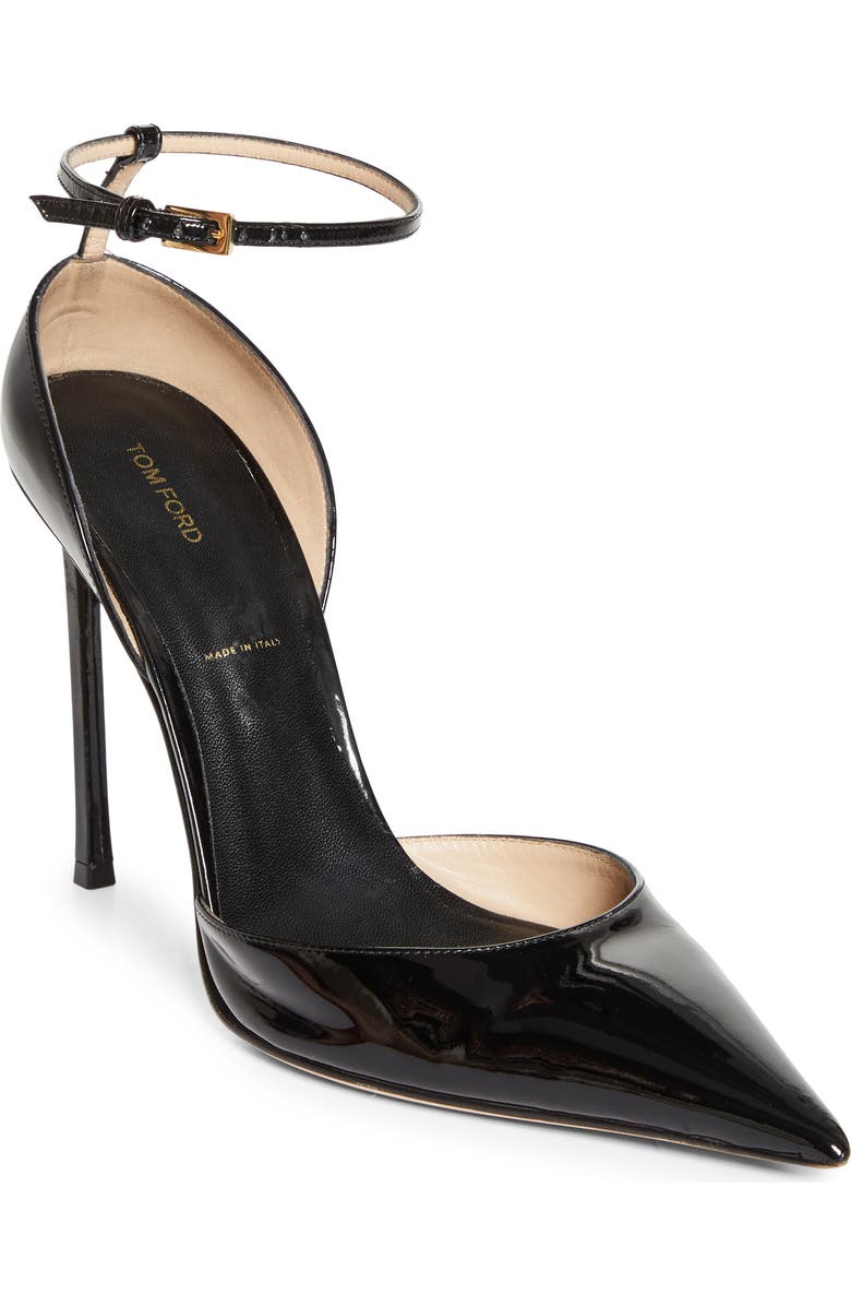 TOM FORD Vertigo Ankle Strap d'Orsay Pump, Main, color, Naa Black