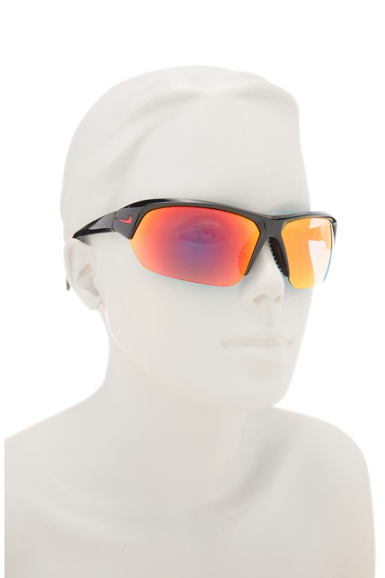 Skylon Ace Sport 69mm Sunglasses, Alternate, color, BLACK/ RED MIRROR