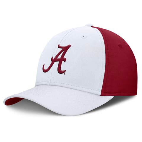 Men's Nike White/Crimson Alabama Crimson Tide 2025 Sideline Rise Local Performance Flex Hat