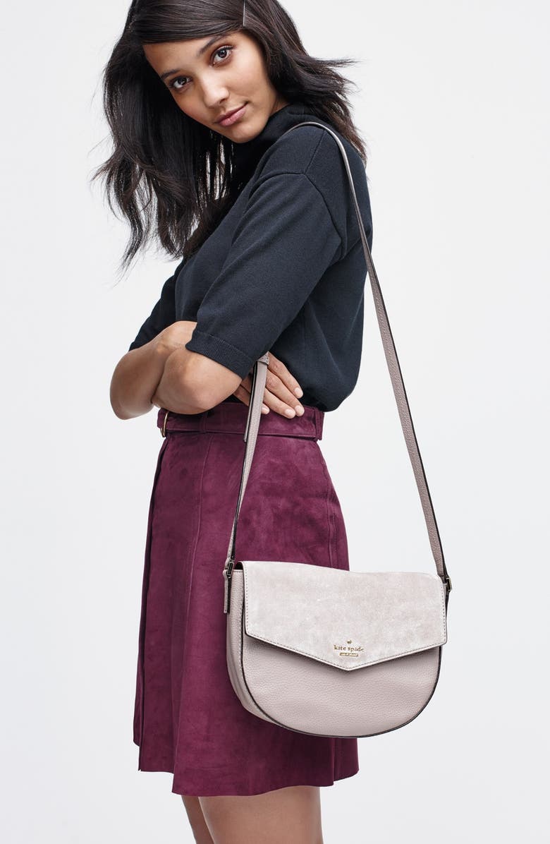 Kate Spade New York 'spencer court - lavinia' leather crossbody bag, Alternate, color,