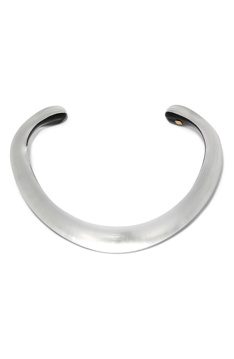 Alexis Bittar Luminous Lucite<sup>®</sup> Collar Necklace, Main, color, Silver