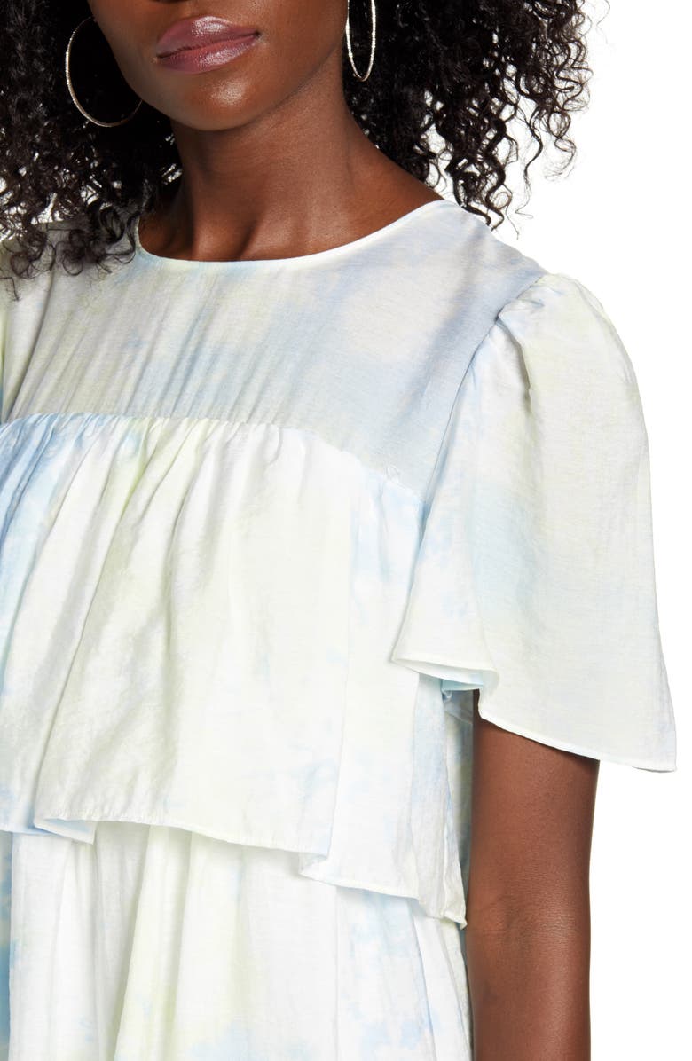 English Factory Tiered Ruffle Shift Dress, Alternate, color, 