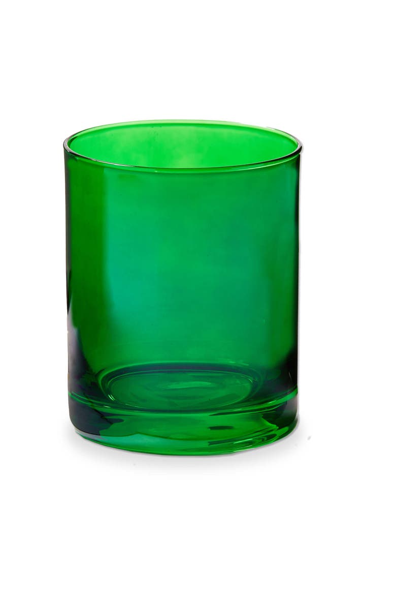 Celebration Green Dof Glass 18oz Double Old-Fashioned Drinkware, Main, color, Green