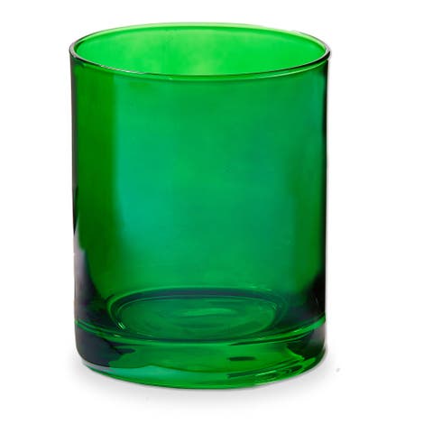 Celebration Green Dof Glass 18oz Double Old-Fashioned Drinkware
