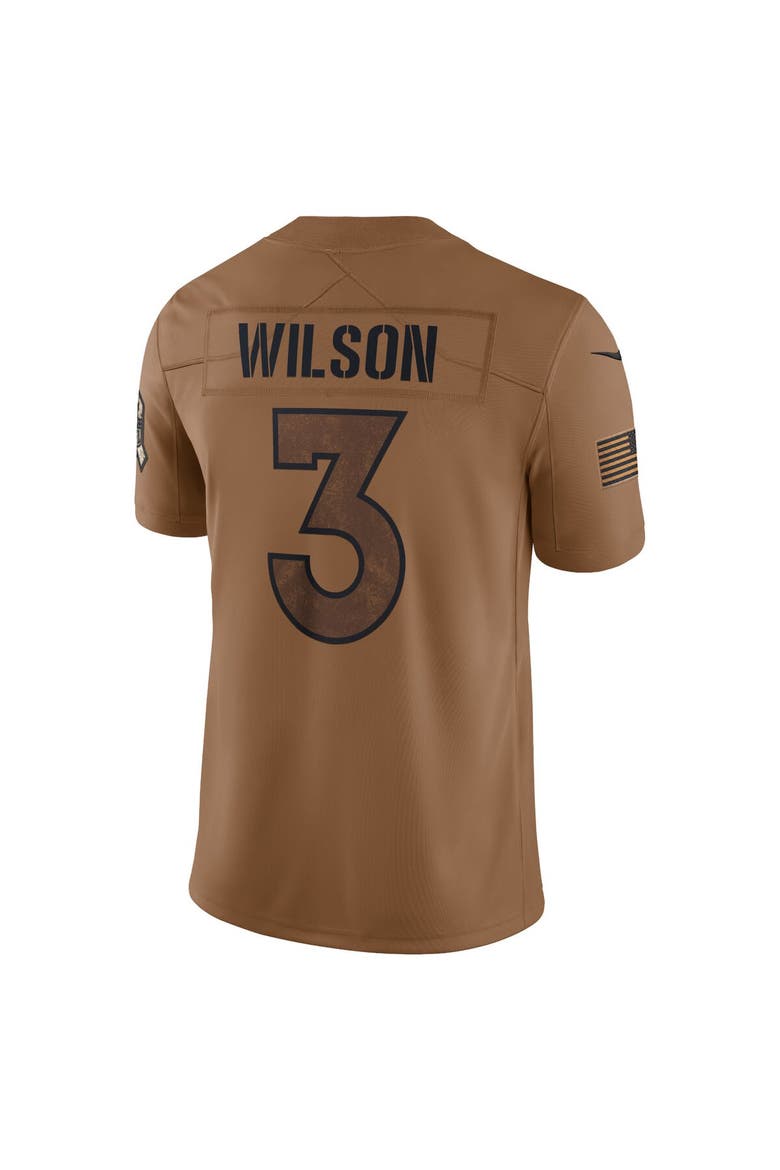 Men's Nike Russell Wilson Brown Denver Broncos 2023 Salute To Service Limited Jersey, Alternate, color, Brown