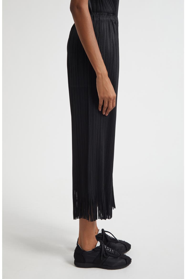Wave Pleated Fringe Trim Pants (Women) | Nordstrom