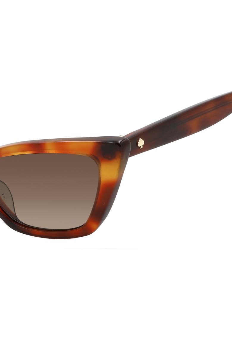 Kate Spade New York genell 52mm gradient cat eye sunglasses, Alternate, color, Havana/ Brown Sf