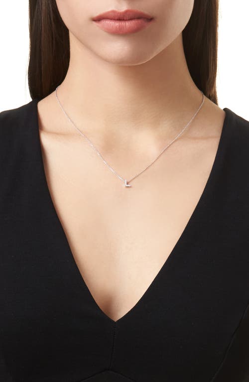 Bony Levy Diamond Pavé Initial Pendant Necklace In 18k White Gold - L