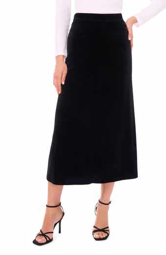 Vince Camuto Velvet A-Line Midi Skirt