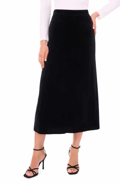 Vince Camuto Velvet A-Line Midi Skirt