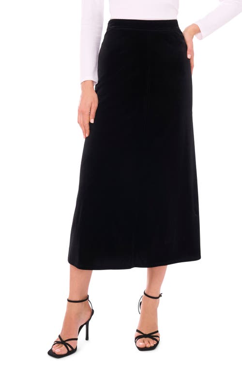Vince Camuto Velvet A-line Maxi Skirt In Black