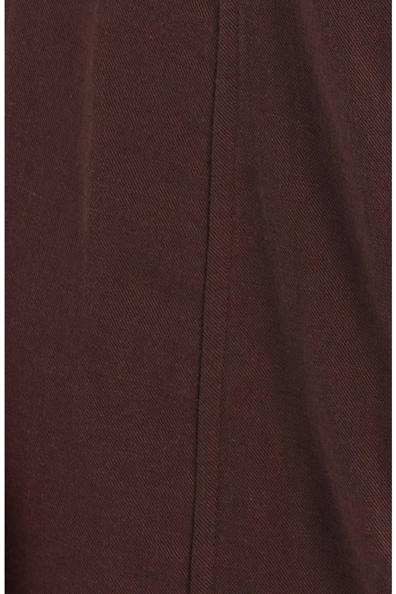 Lenni Button Front Minidress, Alternate, color, CHOCOLATE