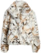 Anne Klein Faux Fur Crop Jacket