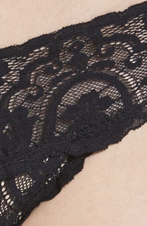 Commando 'tulip' Lace Thong In Black