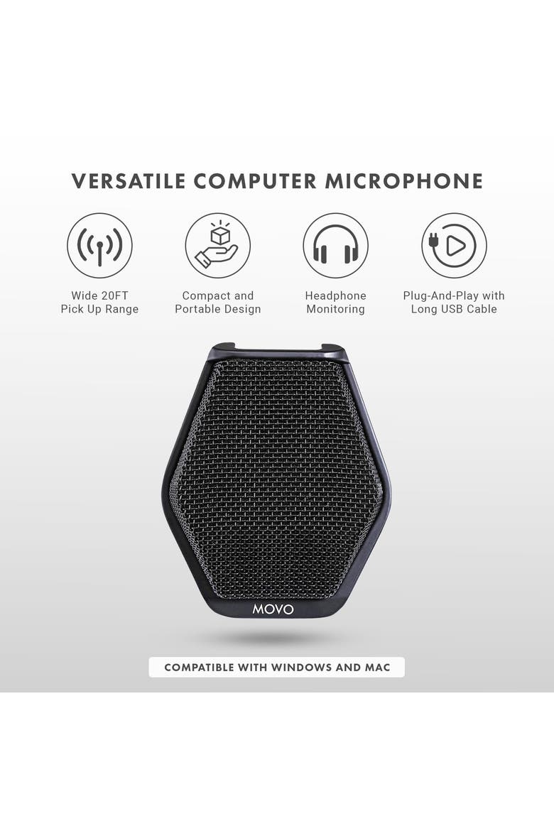 MC1000 Conference USB Microphone - Long Range Desktop Mic, Alternate, color, Black