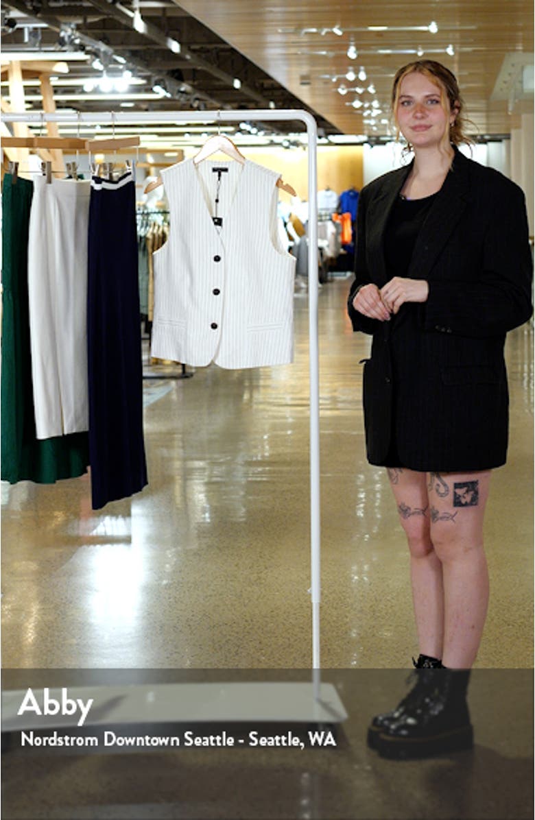 Erin Stripe Cotton & Linen Vest, sales video thumbnail