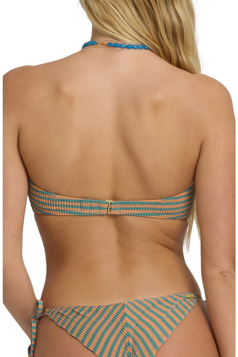 Summer Stripe Bandeau Swim Top, Alternate, color, BAY BLUE