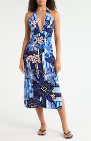 SUGARLIPS Jabi Floral Reilly Halter Midi Dress
