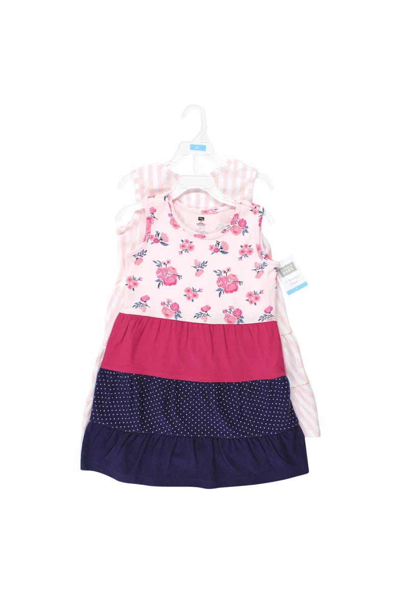 Cozy Stylish All-Season Baby Dress 2Pk, Alternate, color, Pink Navy Floral