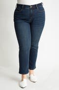 SLINK Jeans High Waist Ankle Straight Leg Jeans
