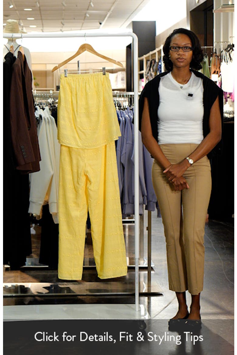 Michele Eyelet Strapless Cotton Jumpsuit video