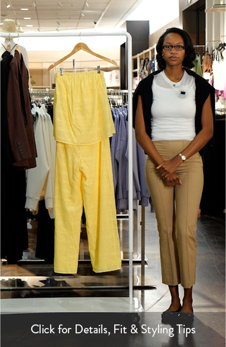 Michele Eyelet Strapless Cotton Jumpsuit, sales video thumbnail