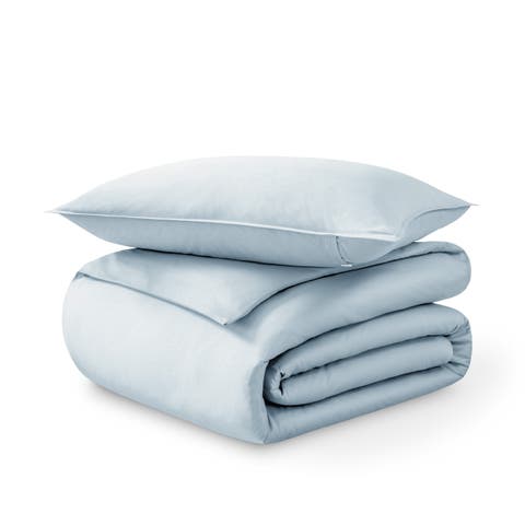 400 Thread Count Organic Cotton Sateen Duvet Cover and Sham Set