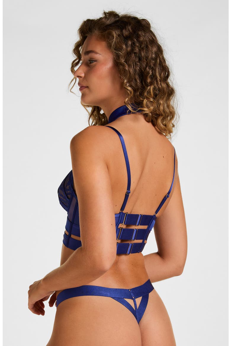 Emmeline Lace Strappy Thong, Alternate, color, CLEMATIS BLUE