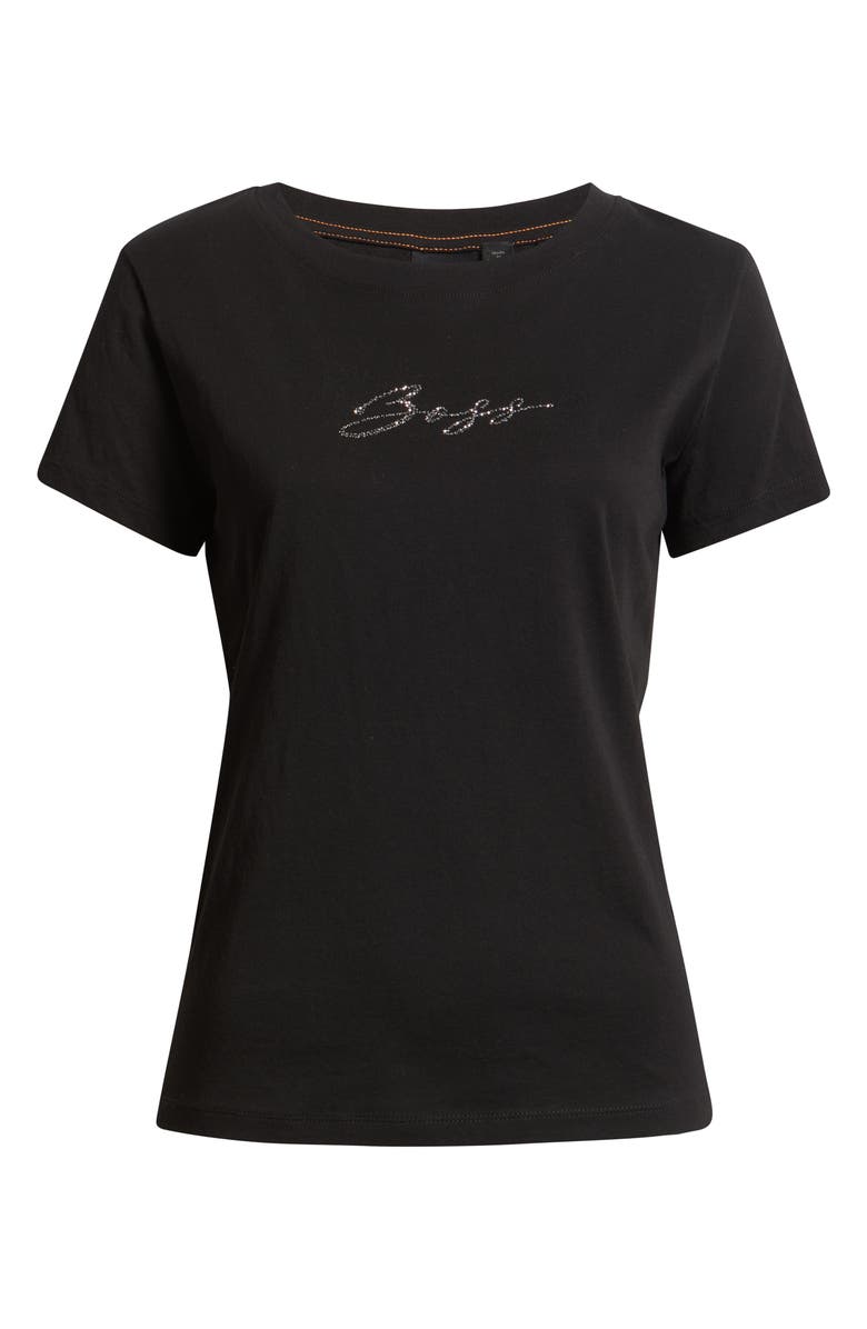 BOSS Orange Esogo Crystal Logo Cotton Top, Main, color, 