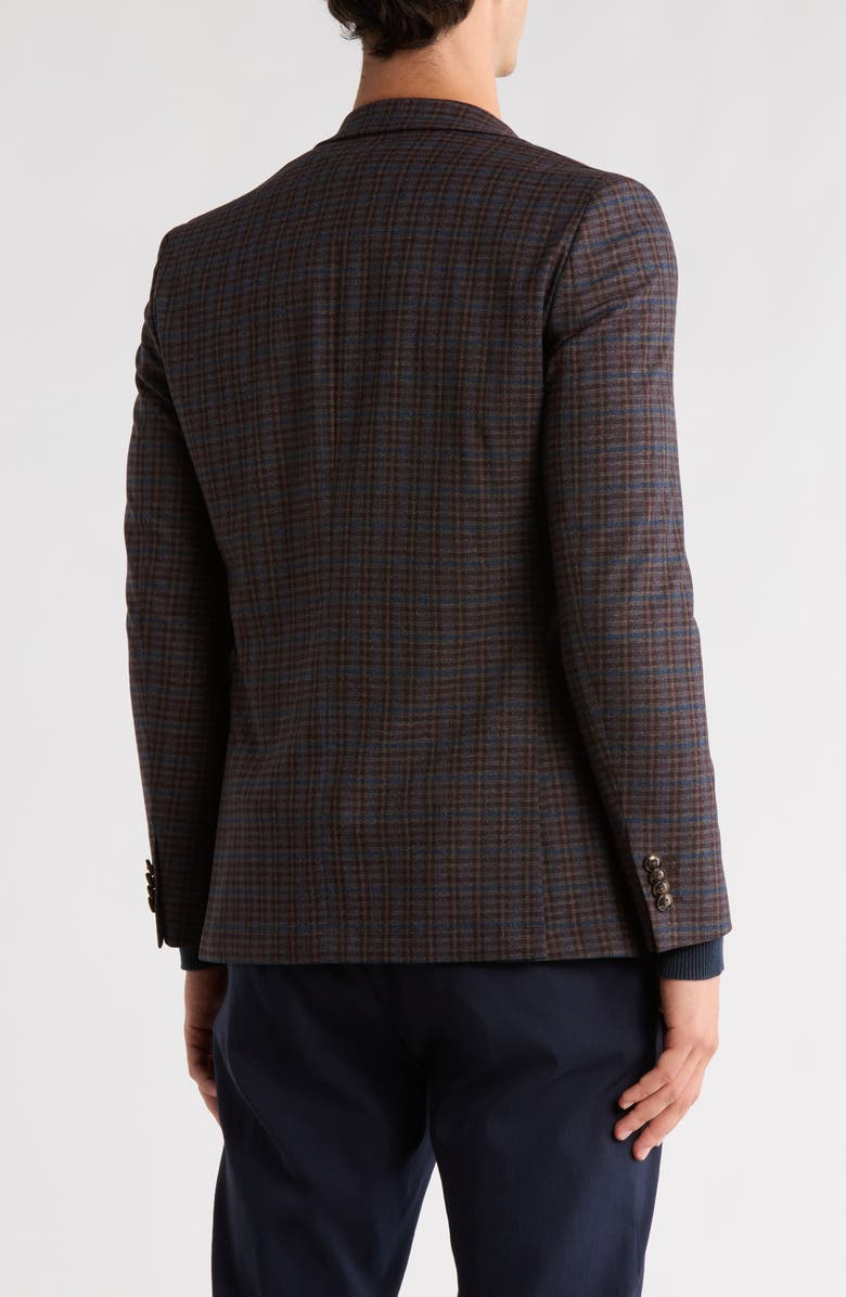 Original Penguin Plaid Two-Button Sport Coat, Alternate, color, Brown/ Blue