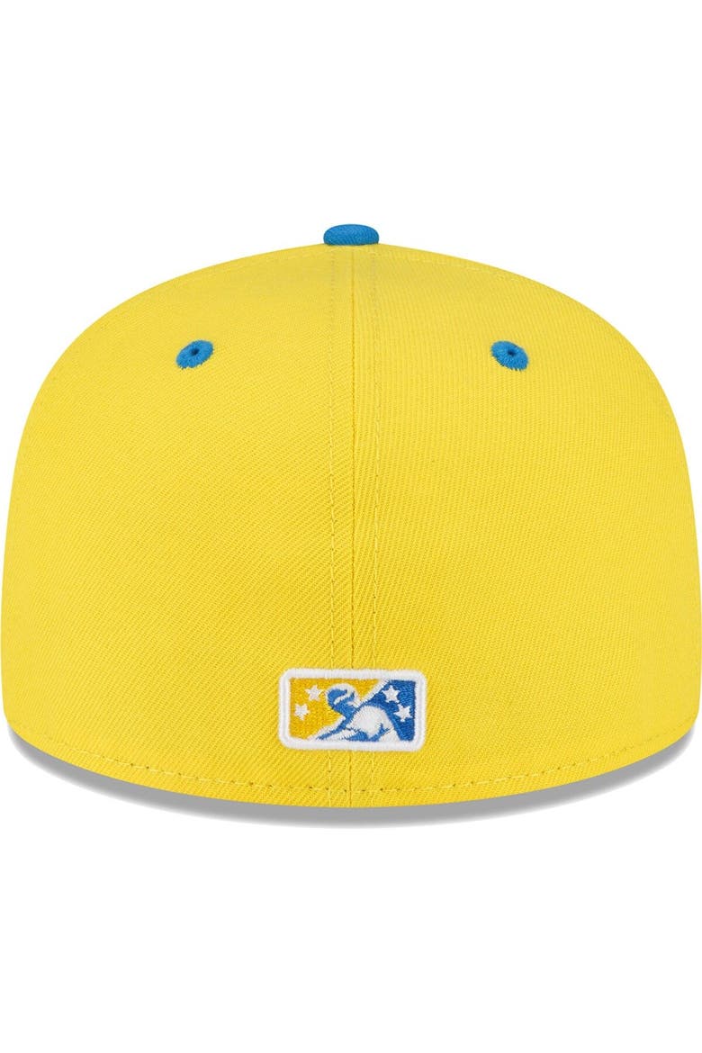 Men's New Era Yellow Sacramento River Cats Copa De La Diversion 59FIFTY Fitted Hat, Alternate, color, Yellow