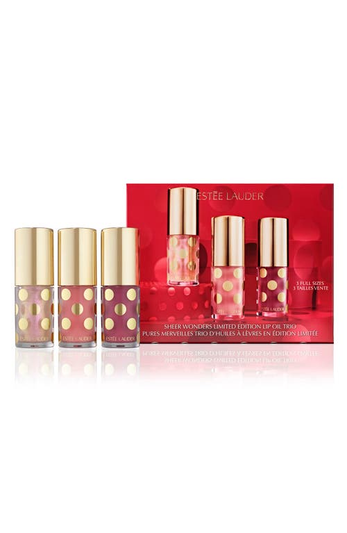 Estée Lauder Sheer Wonders Lip Oil Trio Gift Set In Transparent