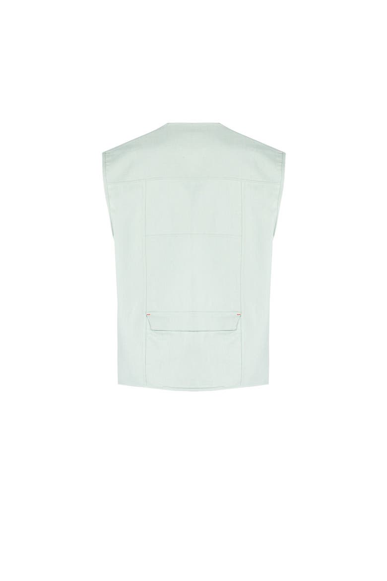Linen Blend Free Heaven Vest With Pocket, Alternate, color, Light Green
