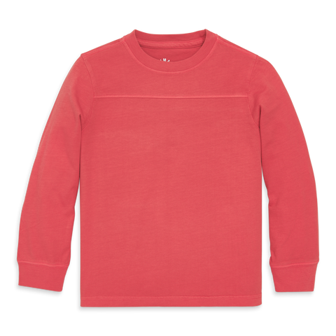 Kids Long Sleeve Garment Dyed Varsity Tee