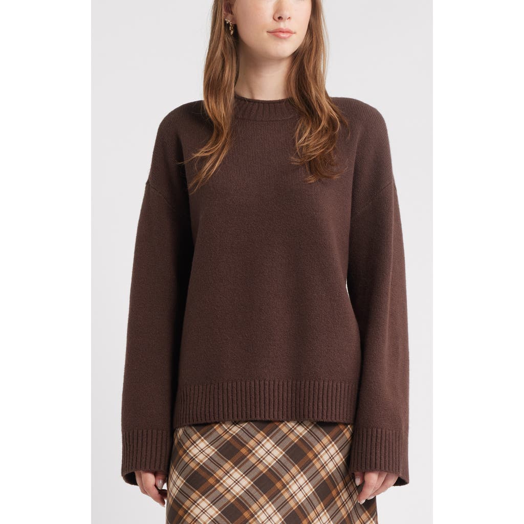 Bp. Everyday Easy Cotton Blend Sweater In Brown