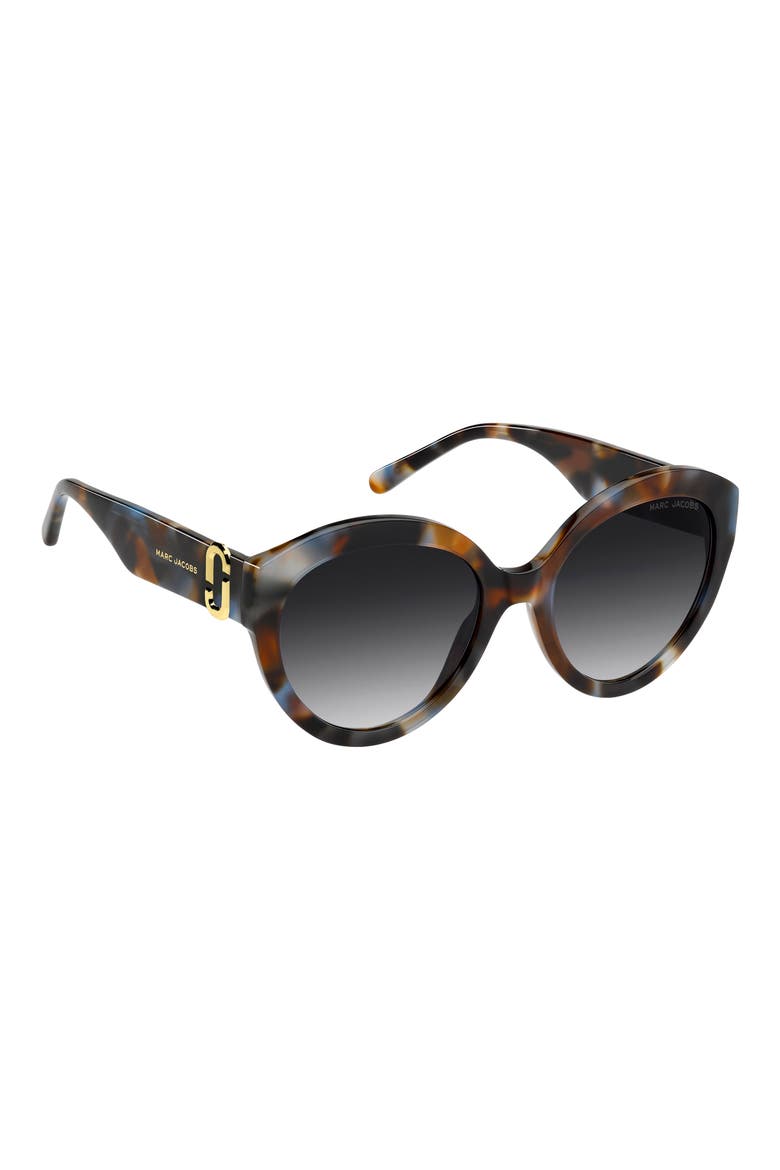 56mm Cateye Sunglasses, Alternate, color, BROWN BLUE HAVANA/ GREY
