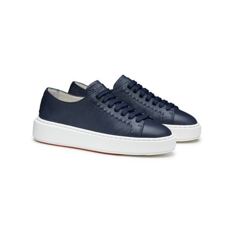 Women's white leather sneaker
