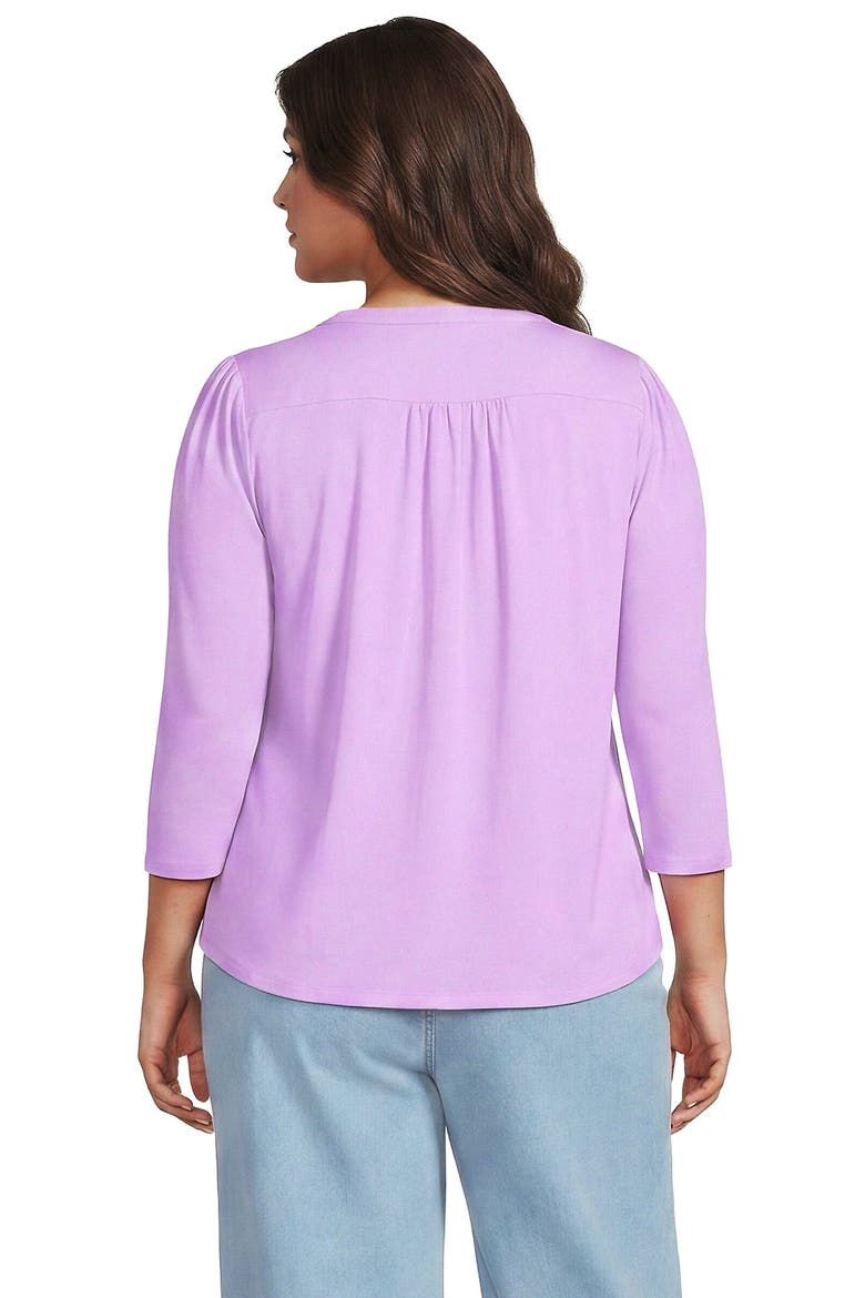 Plus Size 3/4 Sleeve Lightweight Jersey Embellished Top, Alternate, color, Pale Orchid