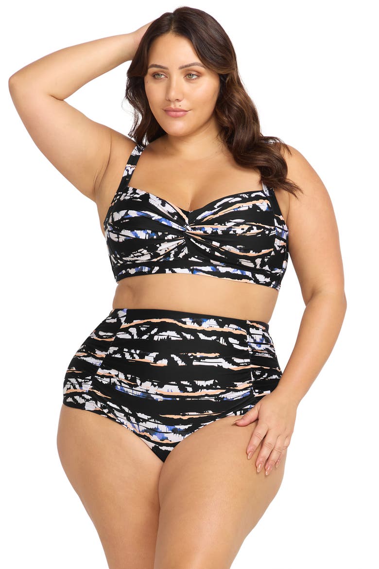 Provenance Botticelli Bikini Top, Alternate, color, BLACK