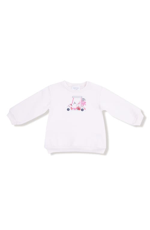 Angel Dear Kids' Golf Embroidered Sweatshirt In Pink